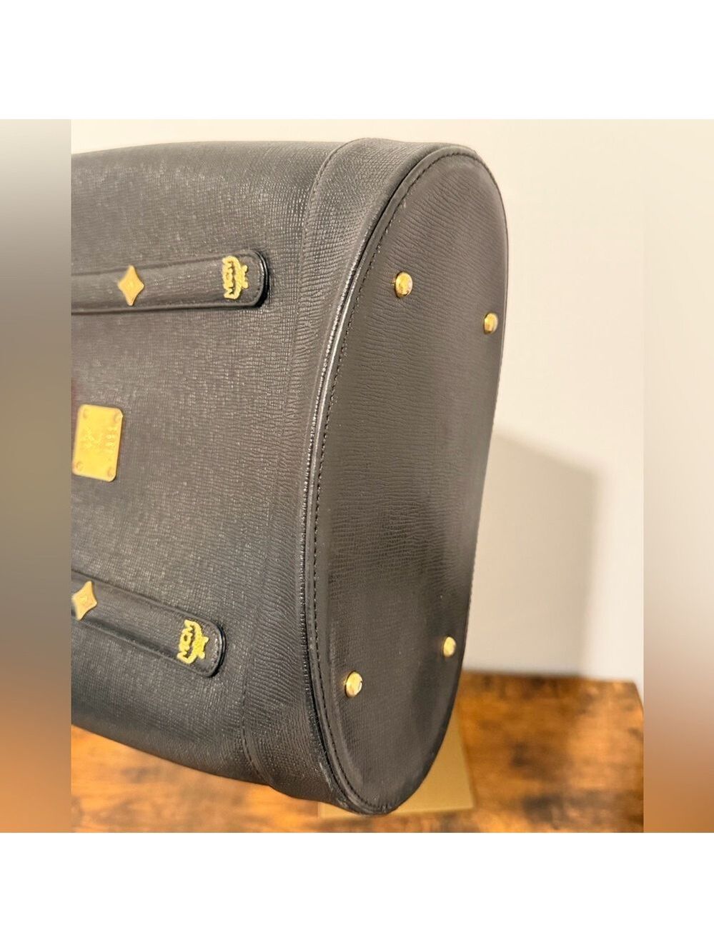 MCM Black Saffiano Leather Bucket Bag with Mini Pouch - Picture 7 of 10